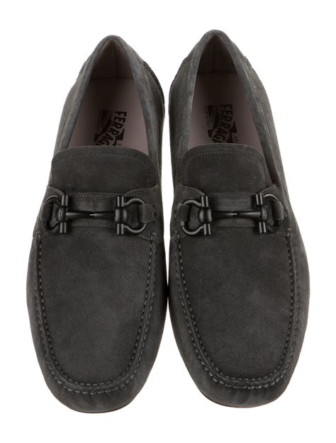 salvatore ferragamo driving shoes grey